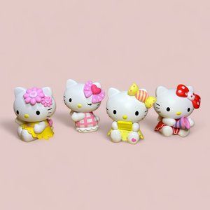 Lot of 4 Sanrio Hello Kitty Collection Ornaments PVC Figures H 3" x L2"